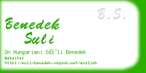 benedek suli business card